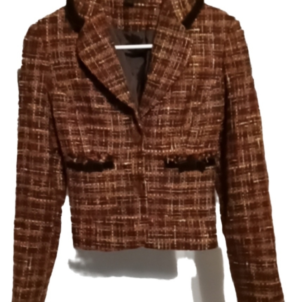 Express Tweed Cropped Blazer - Picture 2 of 8
